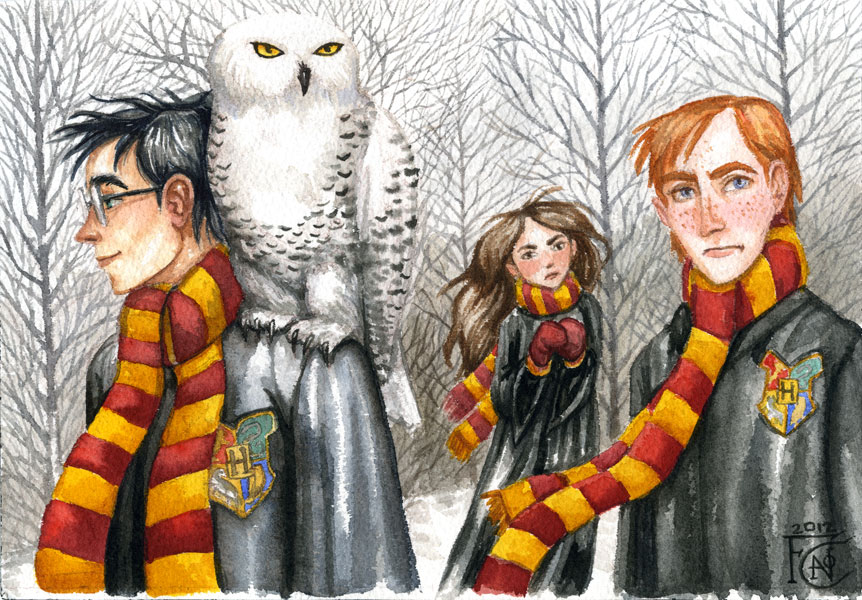 harry potter color sketch